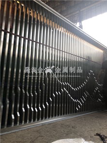 樣板房玫瑰金不銹鋼山巒造型景墻格柵圖片戶外不銹鋼屏風隔斷制作全過程